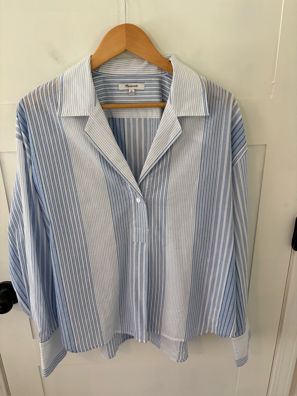 Madewell Notch Collar Popover Shirt. Size XL. - Picture 2 of 10